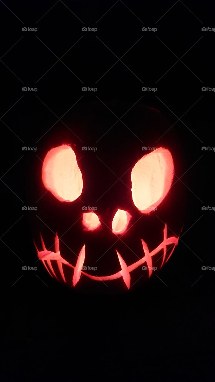 Scary pumpkin in the dark 1