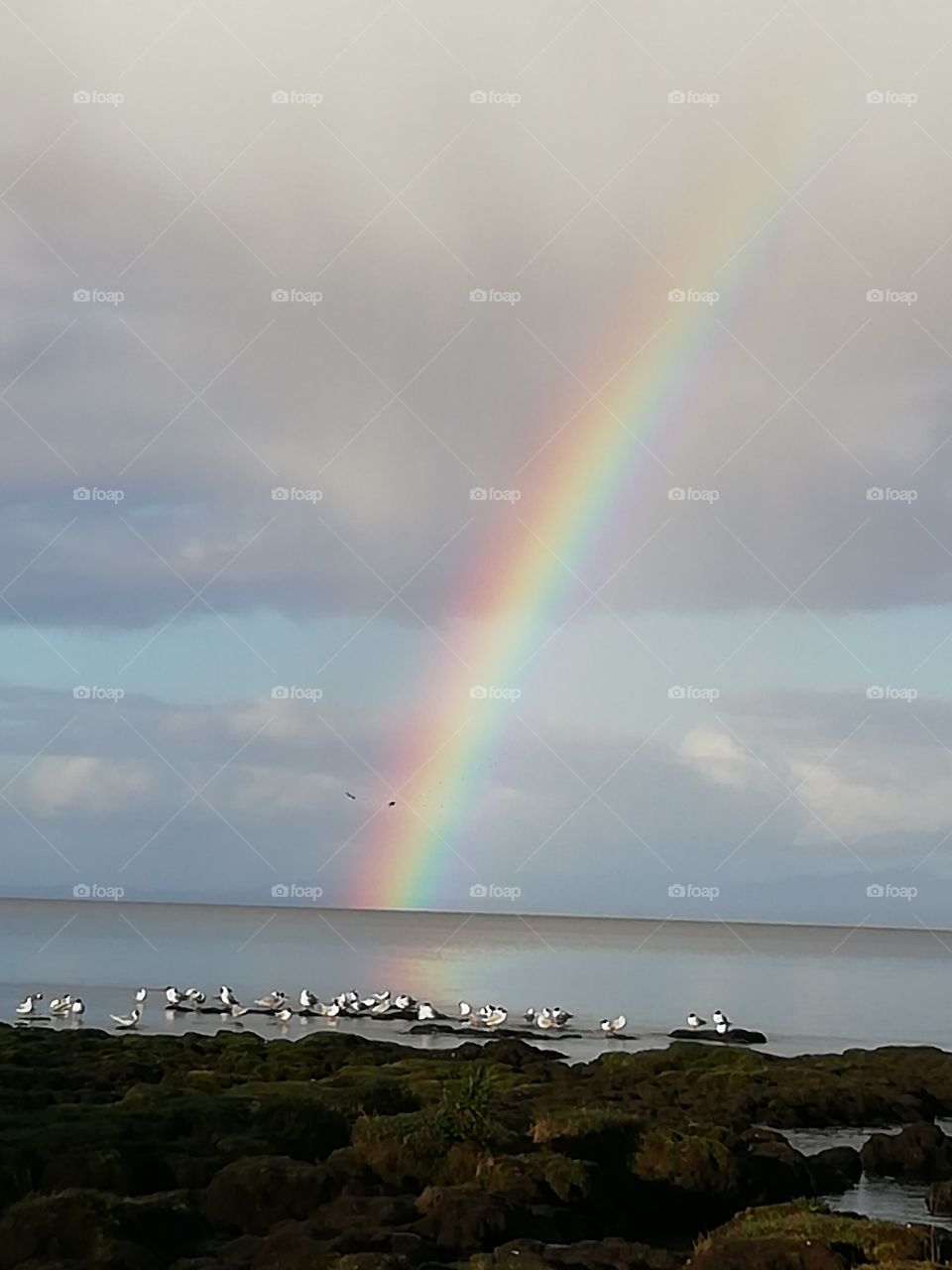 Arcoiris en el lago Llanquihue