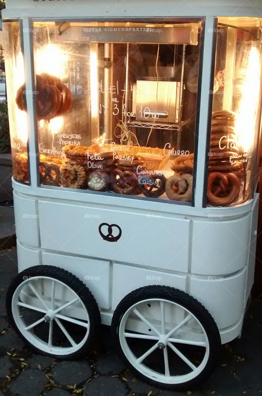 Delicious Street Food Hot Pretzels