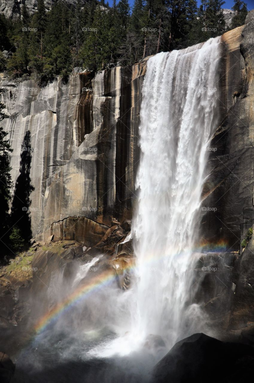 Rainbow over the waterfalls