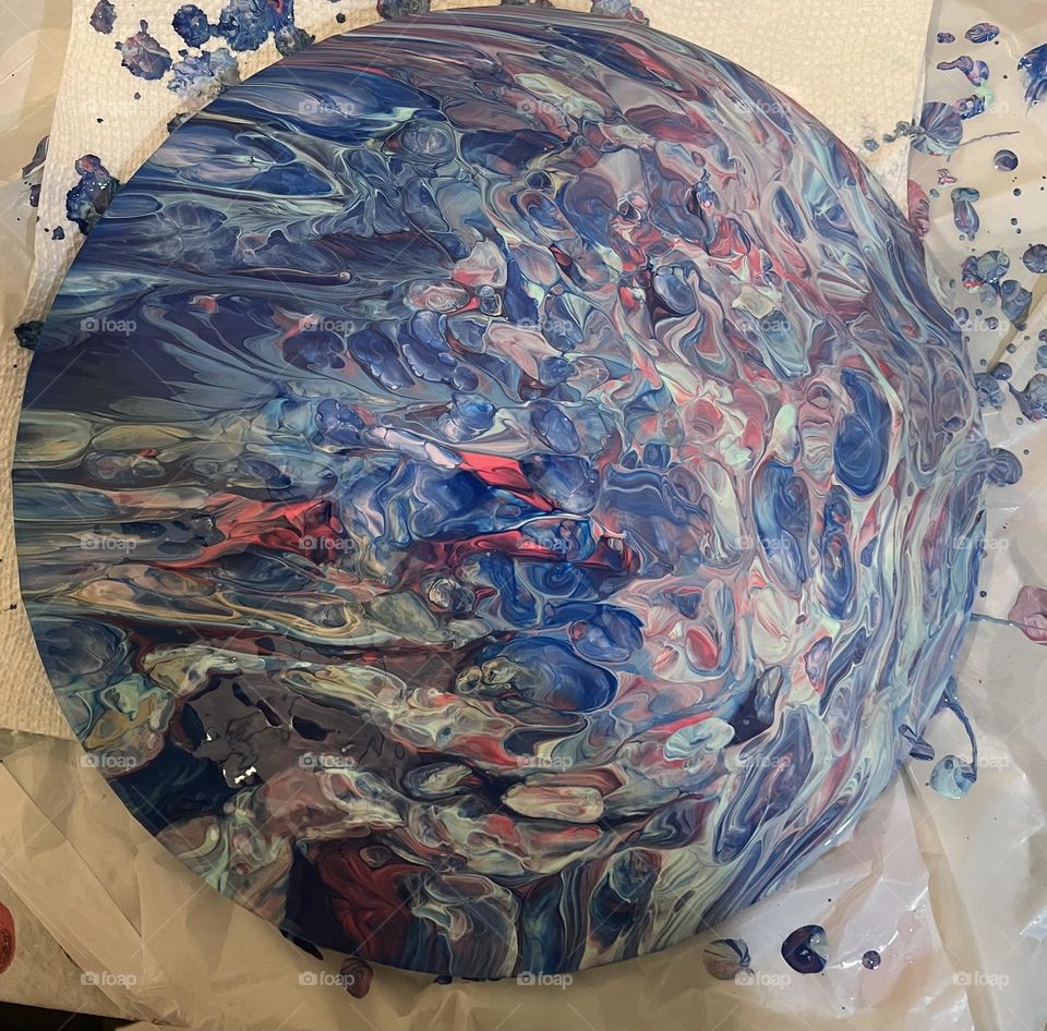 Pour paint on Canvas