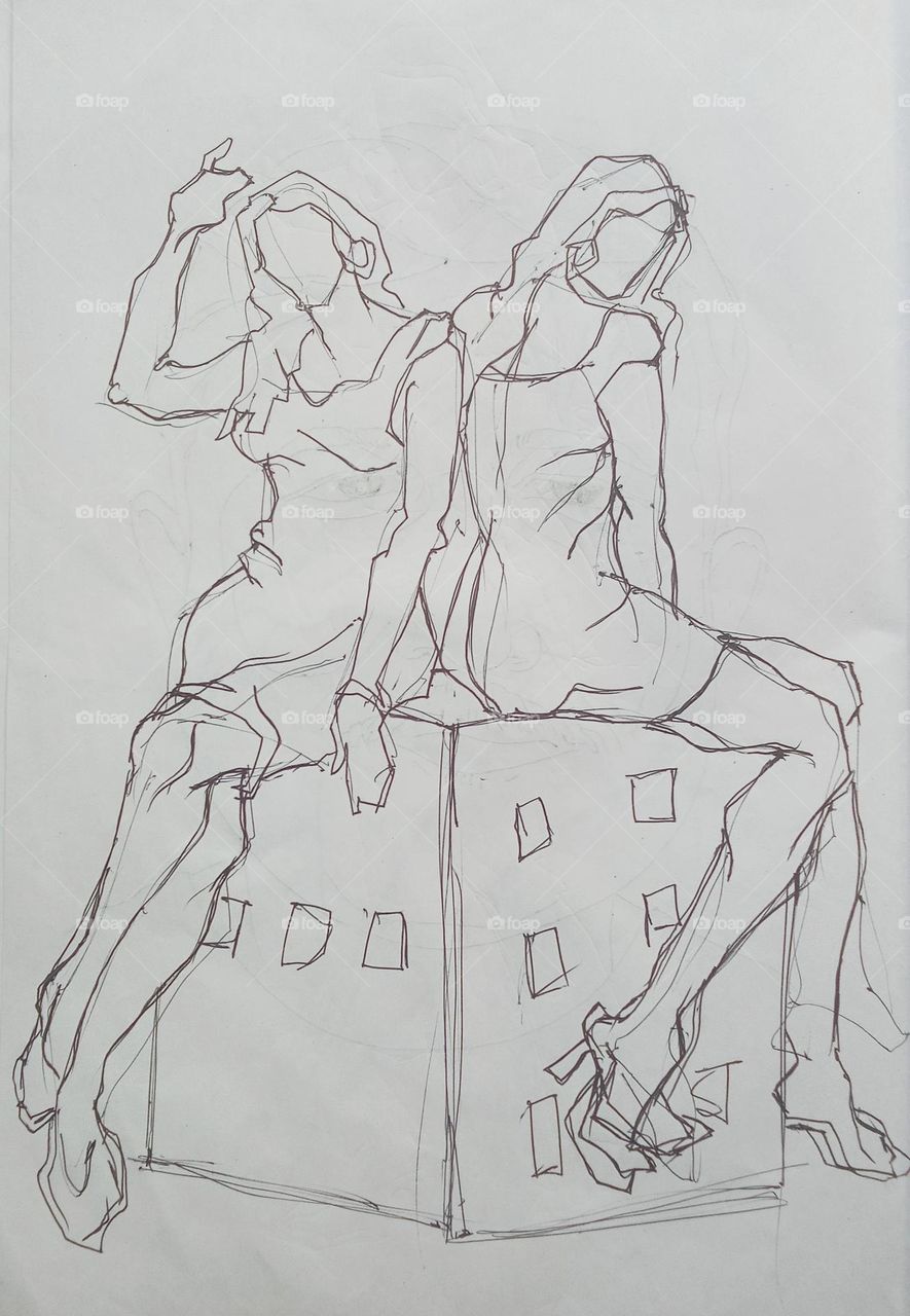 MY DRAWING- TWO MODELS