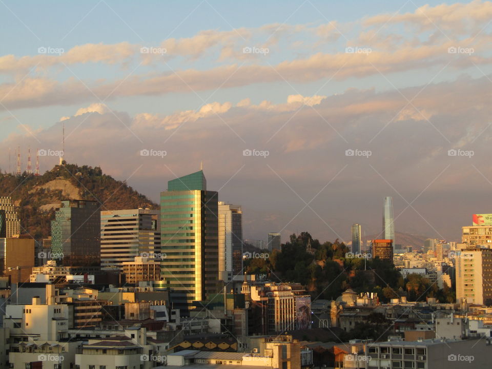 hermosa vista de la ciudad de Santiago Chile