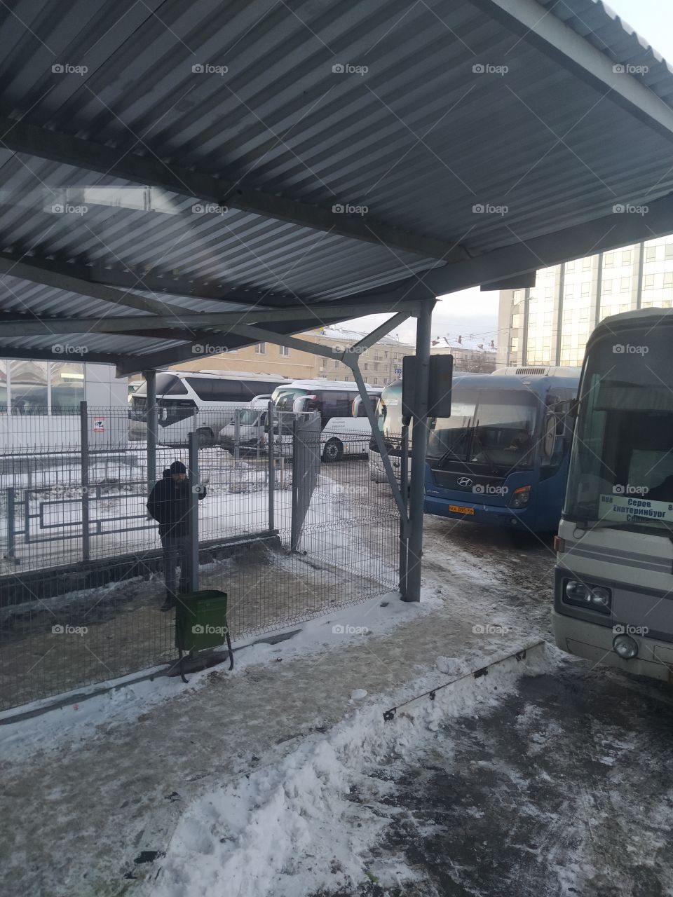 Bus station in Russia