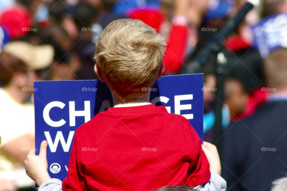 Boy at the Rally