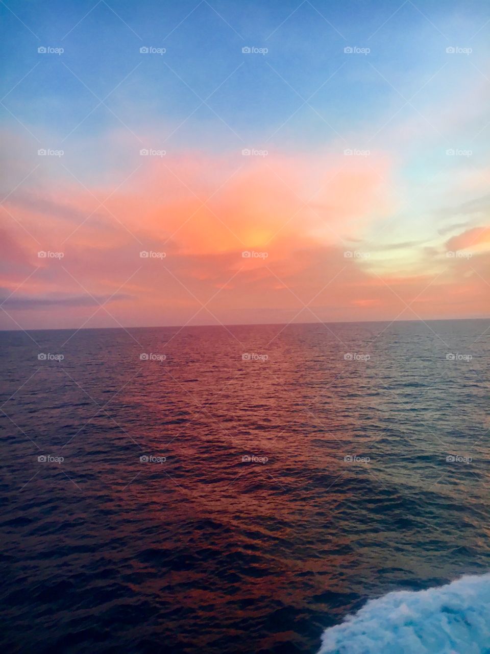 Hawaiian sunrise at sea