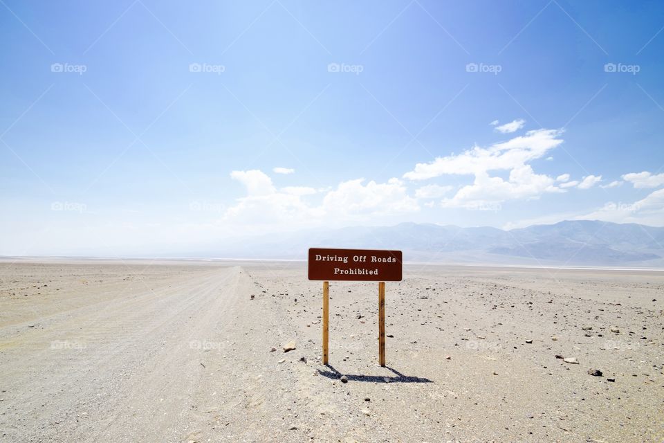 Driving off roads prohibited