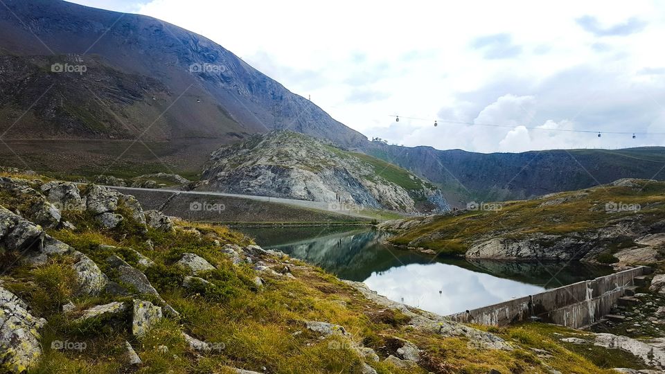 Lake in Mont-de-Lans in France