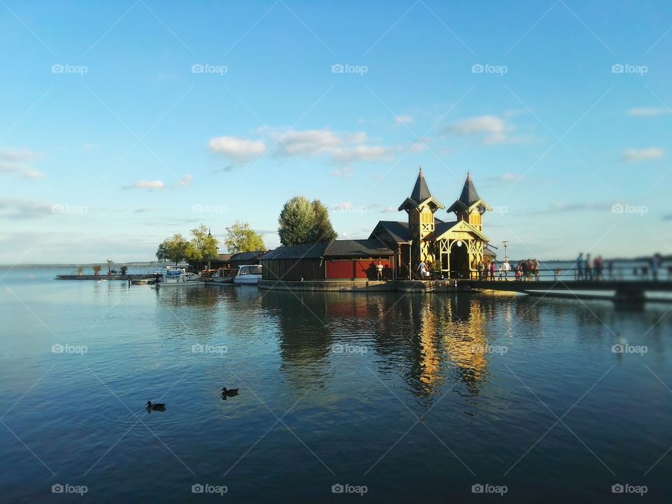 summer evening Balaton lake