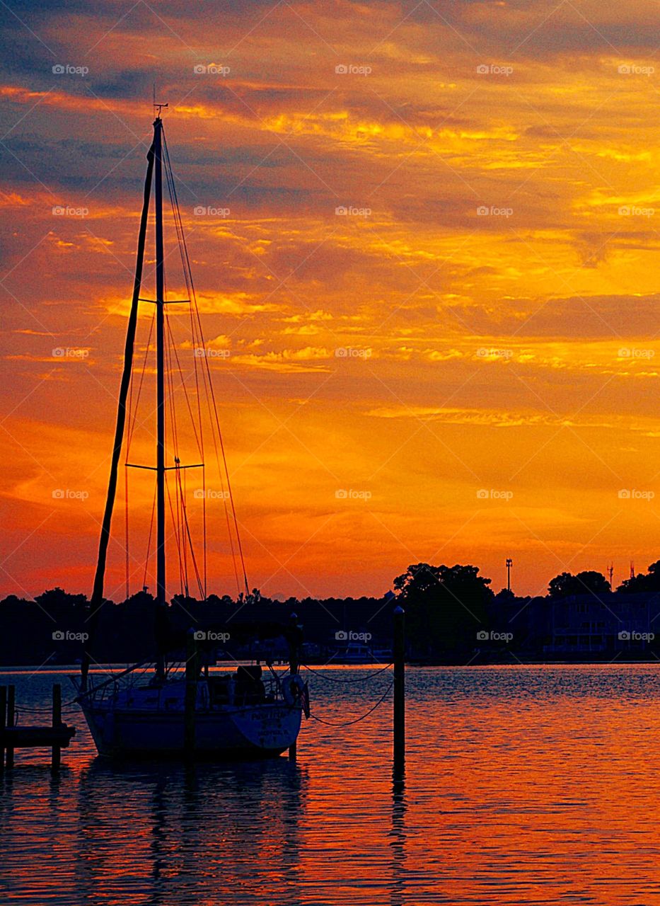 Sailing in the sunset