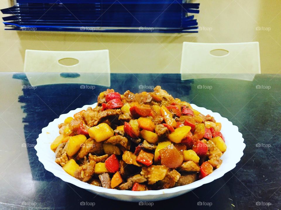 Celebrating birthdays with my co-workers, this is AFRITADA recipe that every  Filipinos favorite