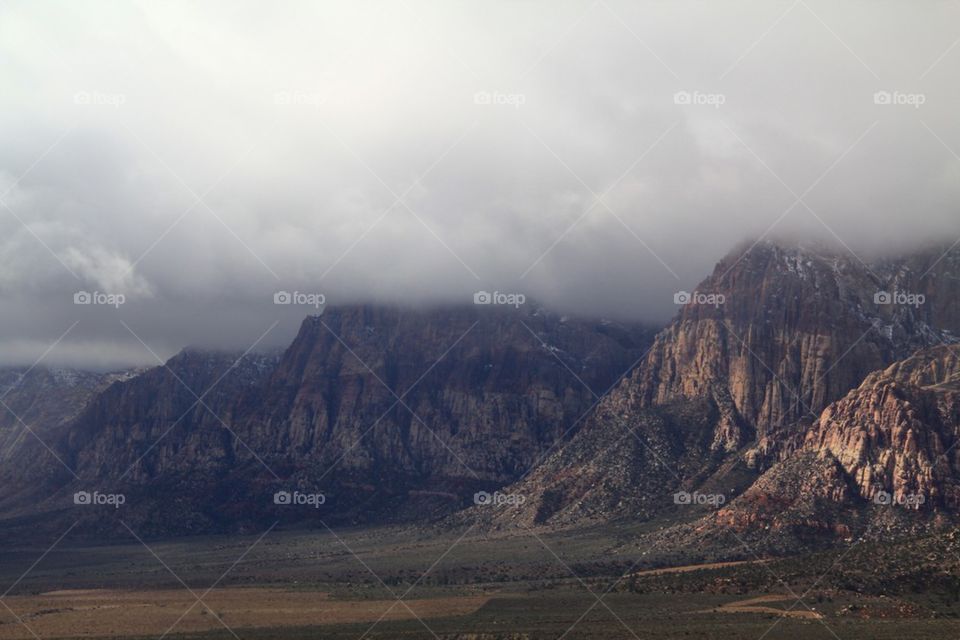 Stormy cloud on mountain