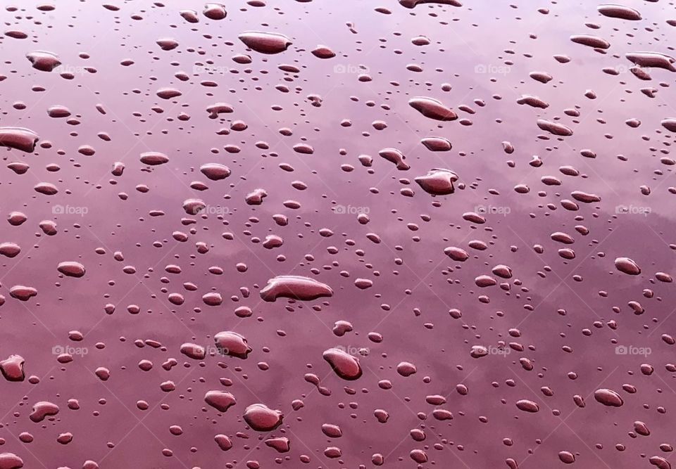 Raindrops on my car