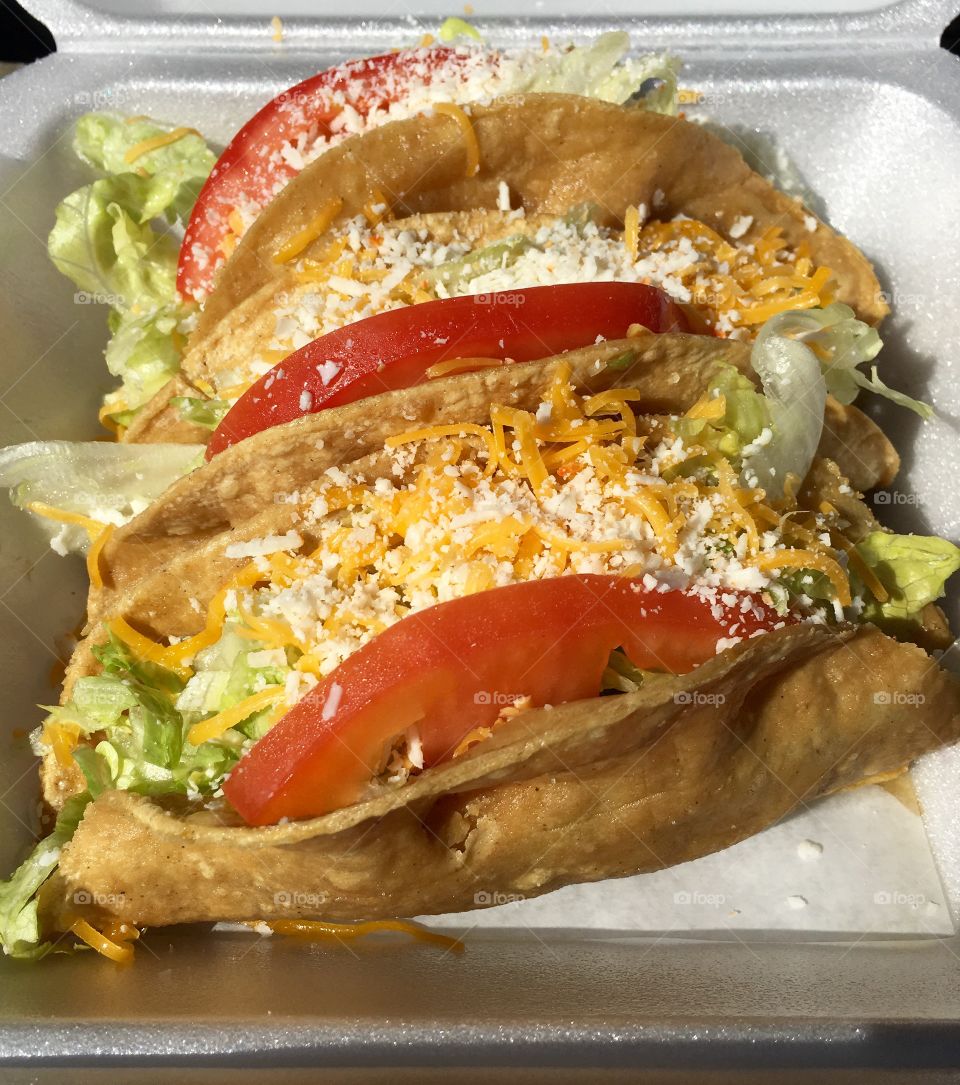 High angle view of food