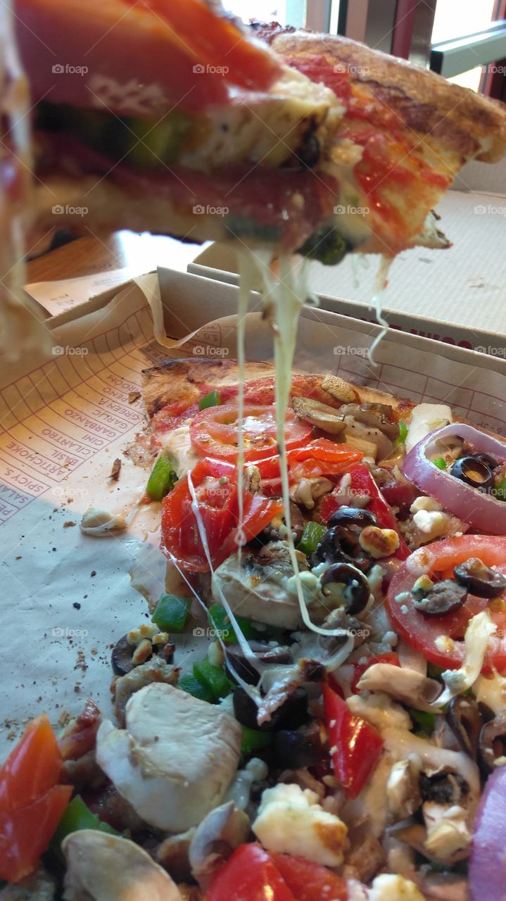 cheesy delicious pizza