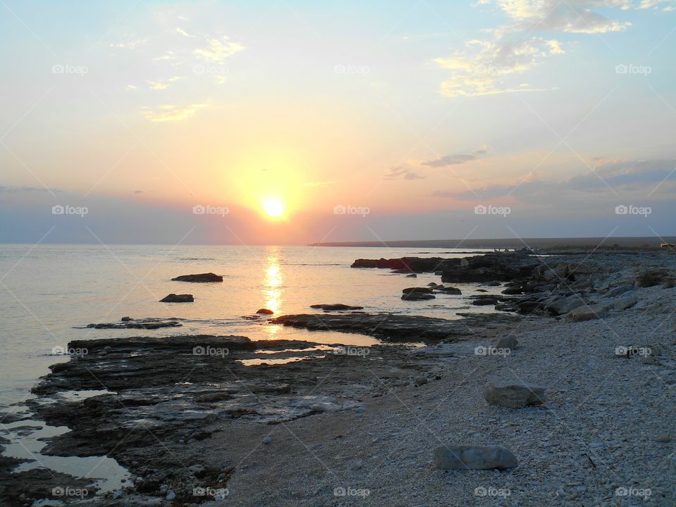 Sunset, Water, Sun, Dawn, Beach