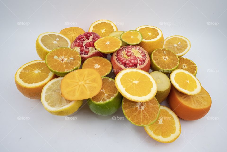 Delicious Vitamin C fruits background