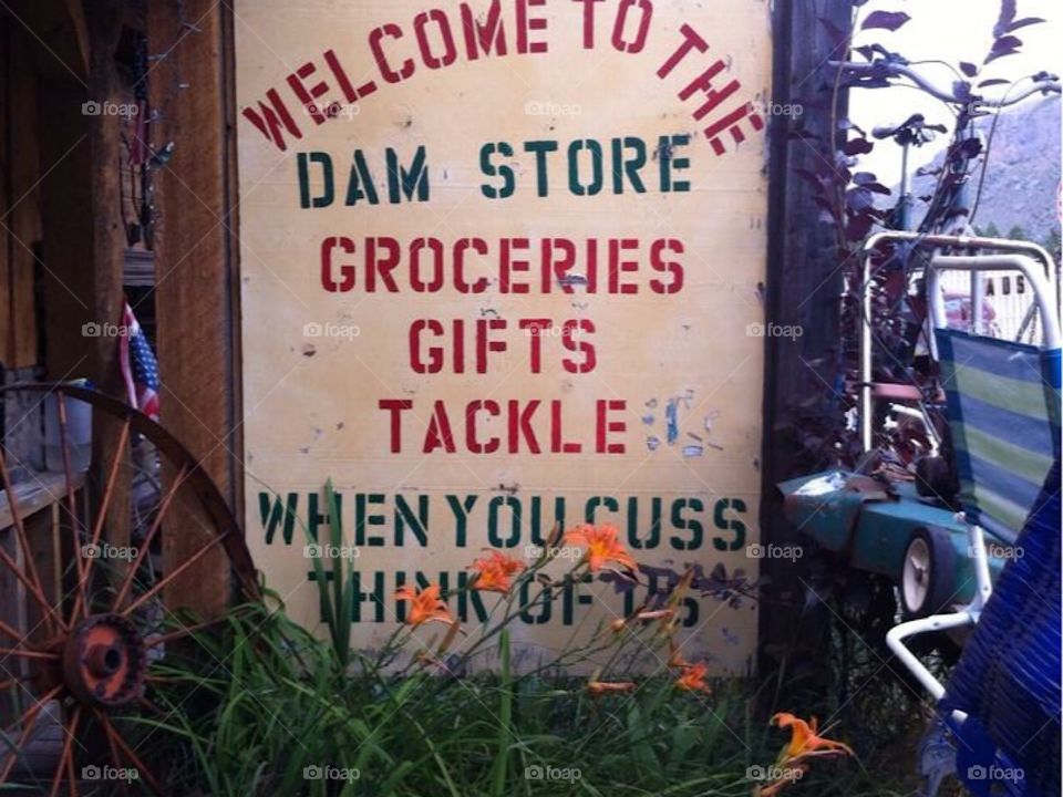 Dam store sign 
