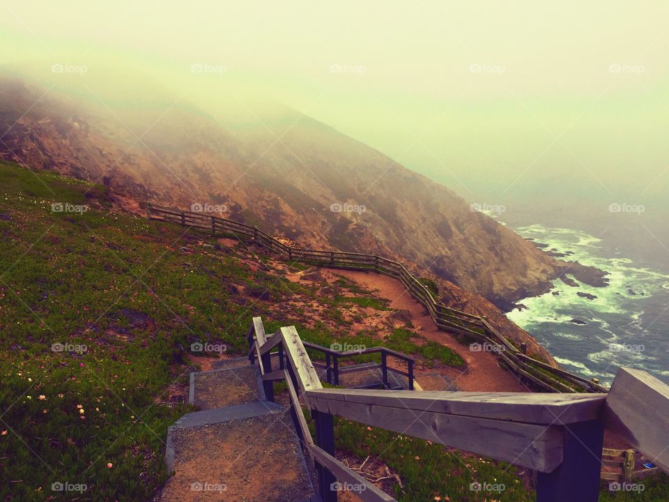 Stairs to the ocean