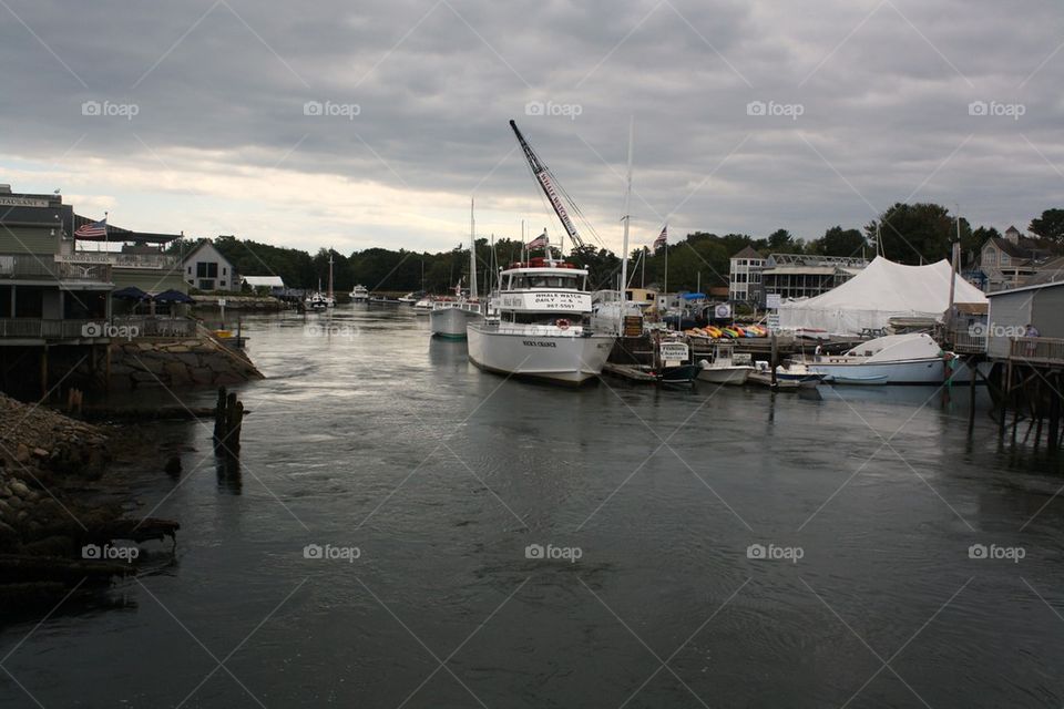 stormy boat yard