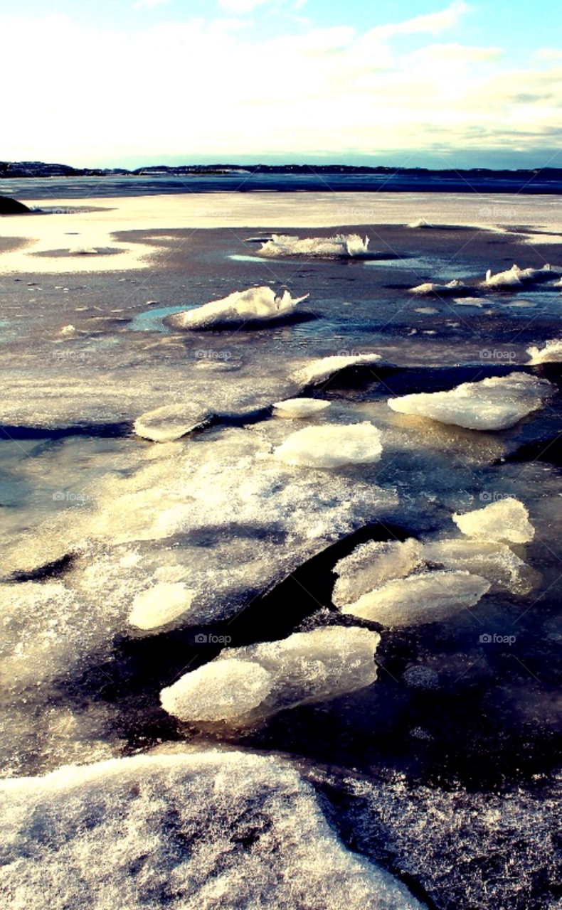 Winter scenery . Winter scenery at the beach
