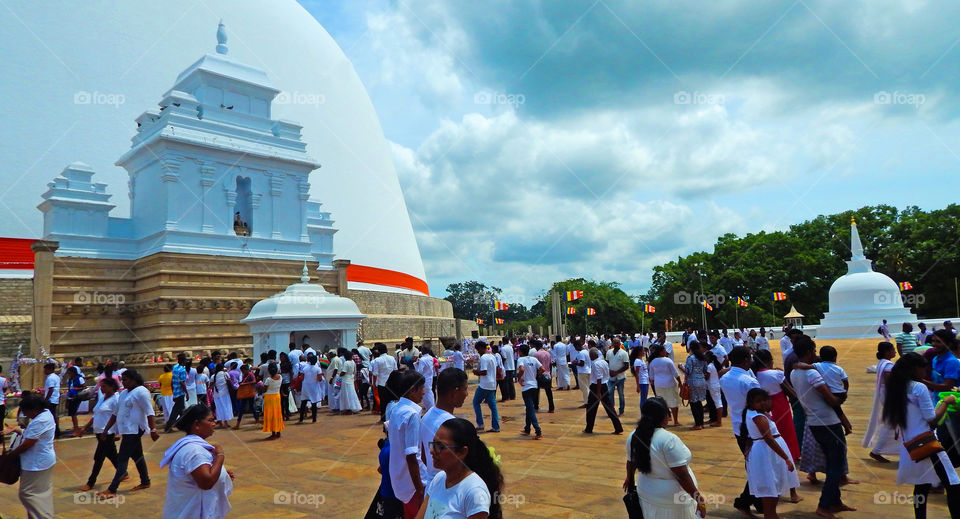 Ruwanwali stupa in Sri Lanka