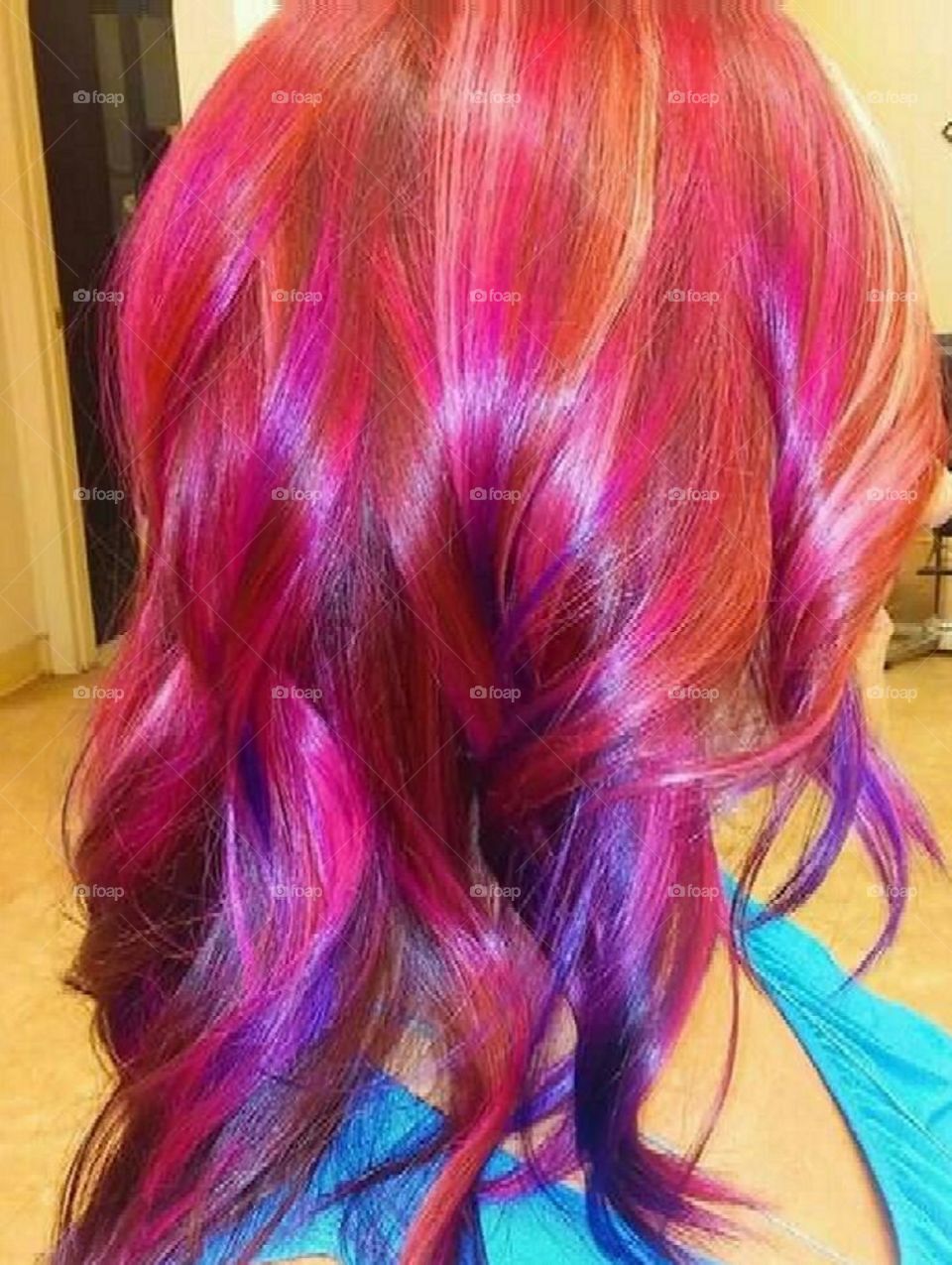 My hair colorful