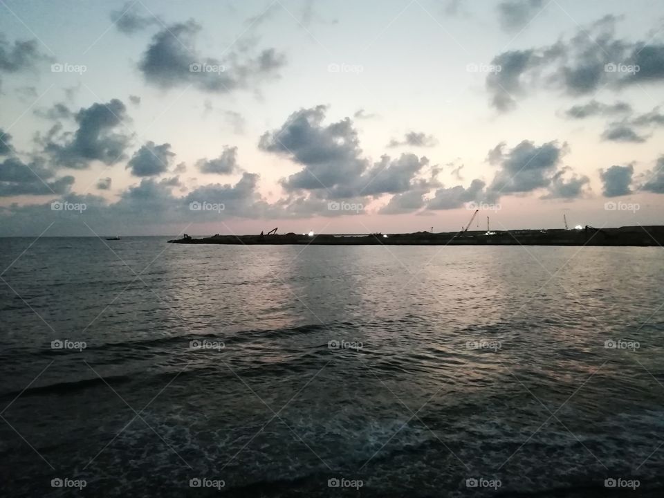 In the evening near the seashore 😊👍