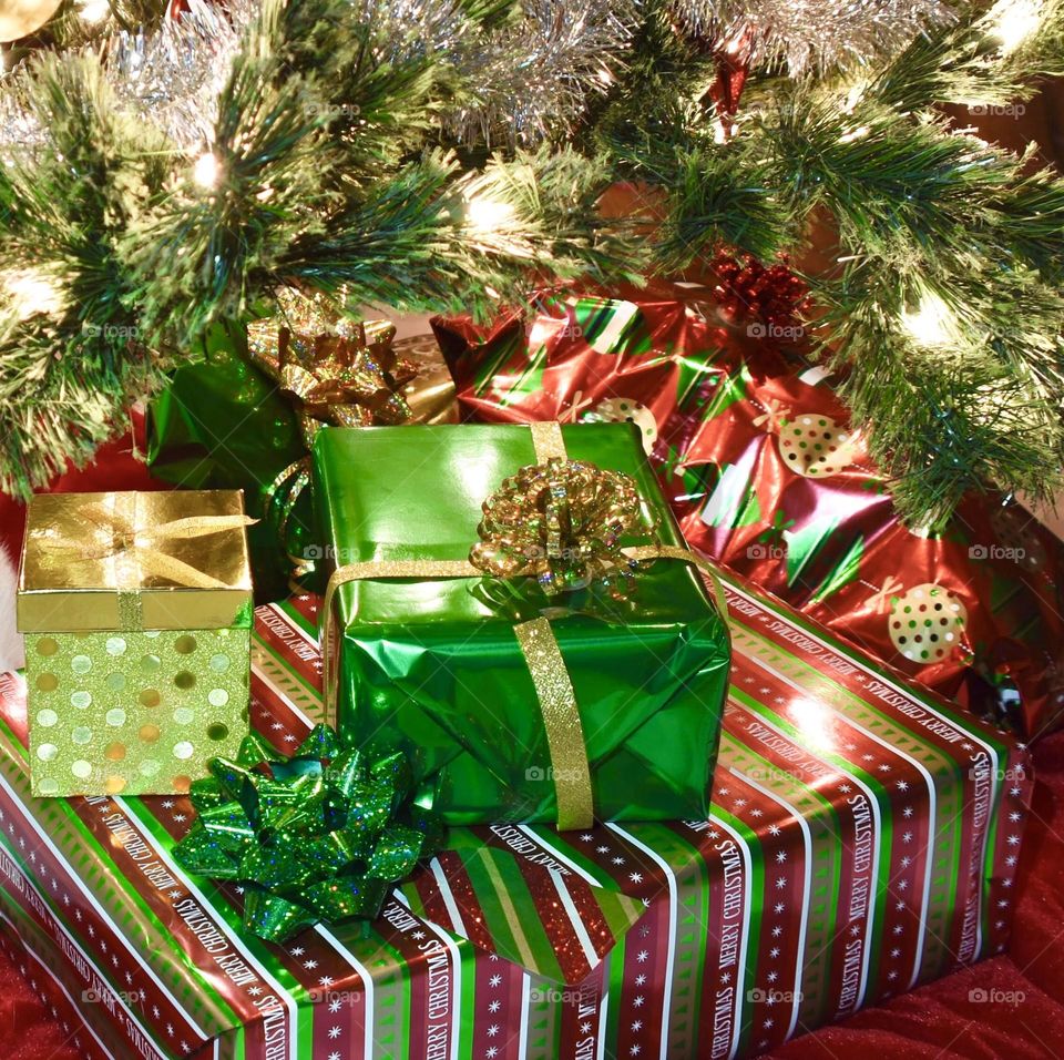 Christmas gifts under the tree 