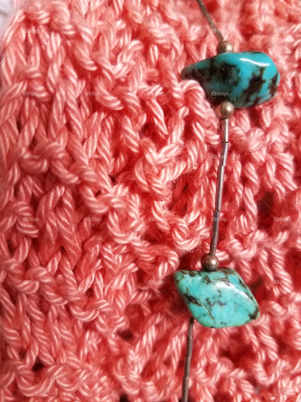 turquoise and scarf