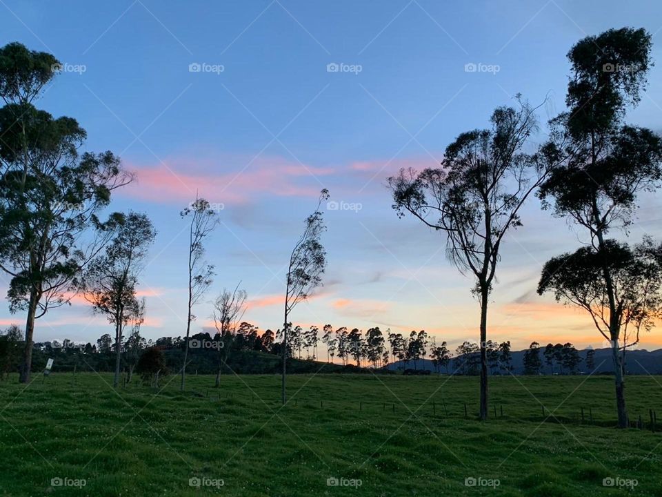 Sunset in the mountains 