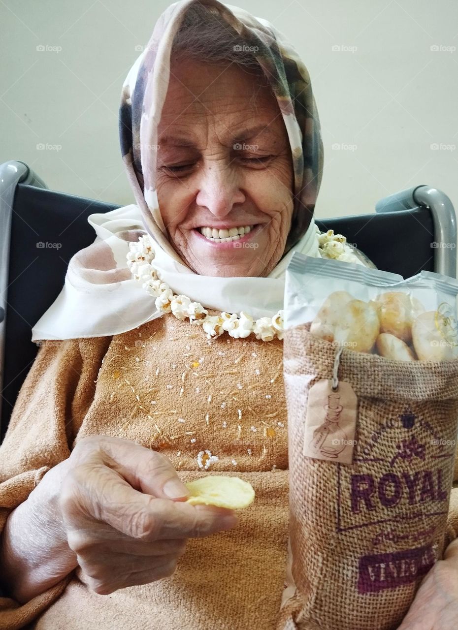 comfortable smile , light hearted with products