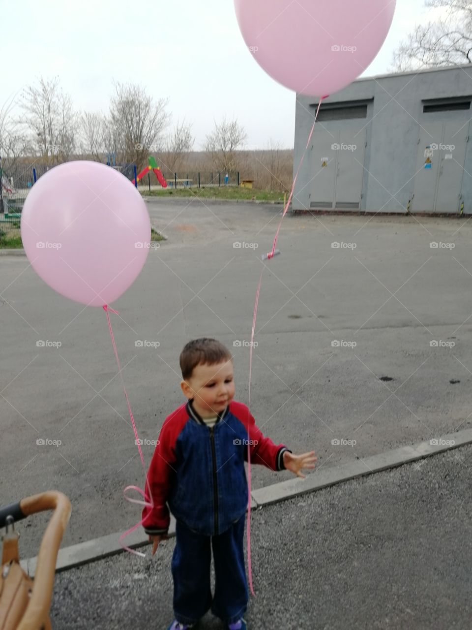 Boy and balloons