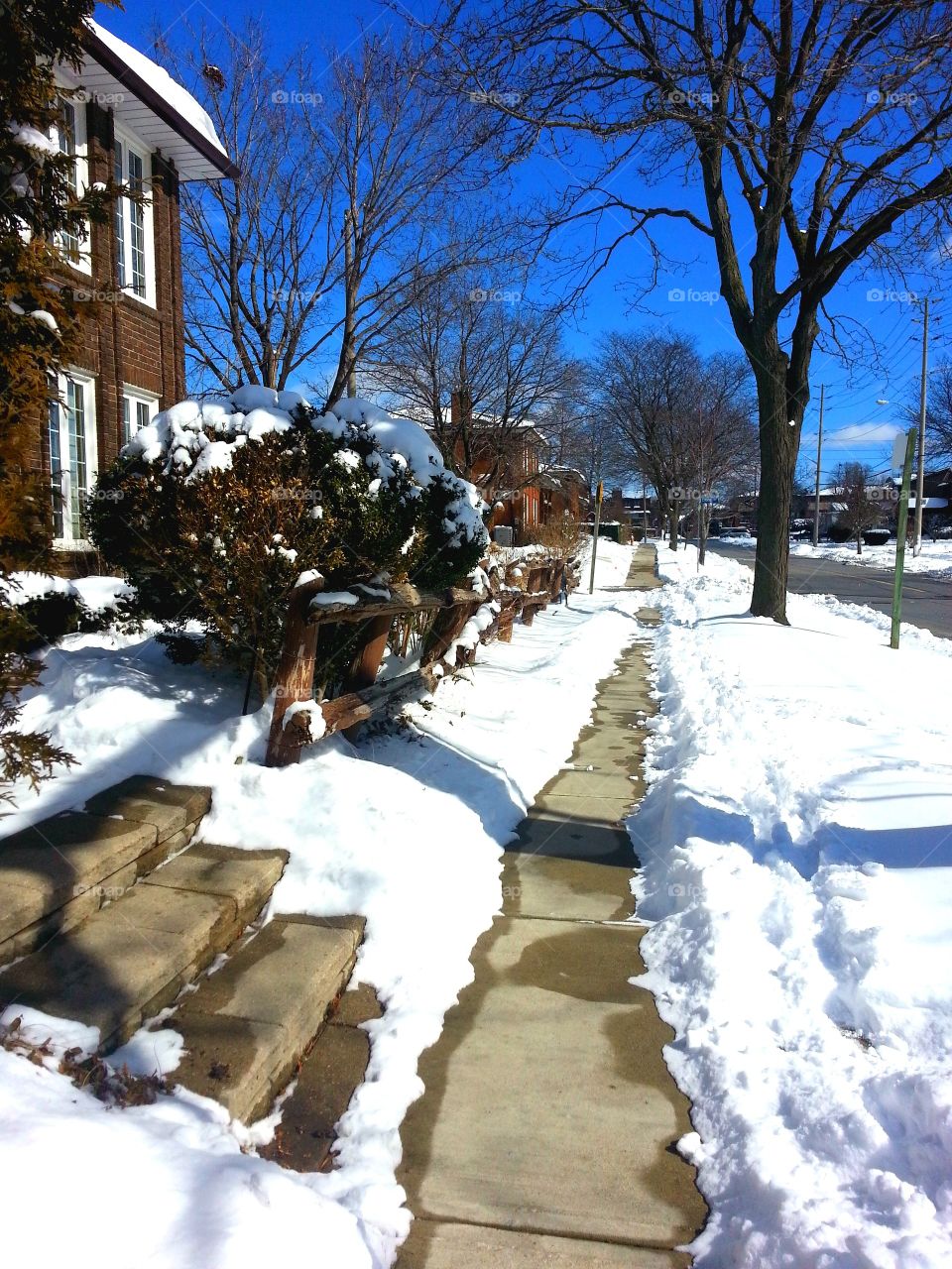 Snowy streets.