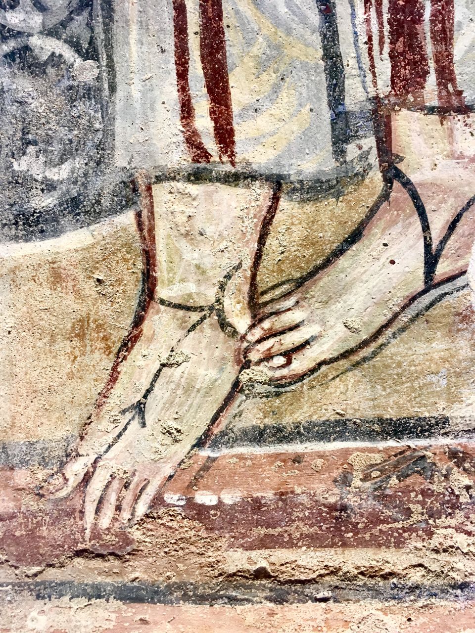 interesting fresco detail, 7th c. Torba Monastery, Gornate Olona, province of Vareseaq