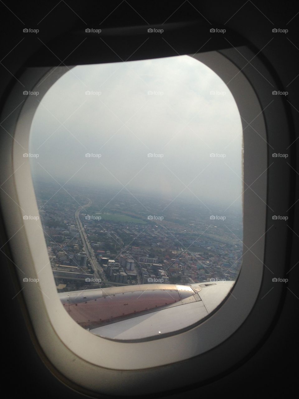 Airplane Window View