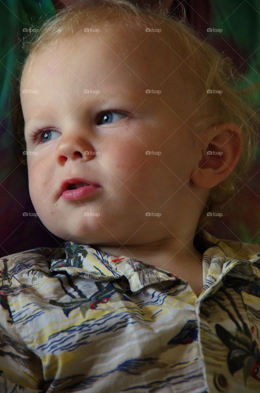 Prince Albert, SK, CA.  Portrait of a toddler 
