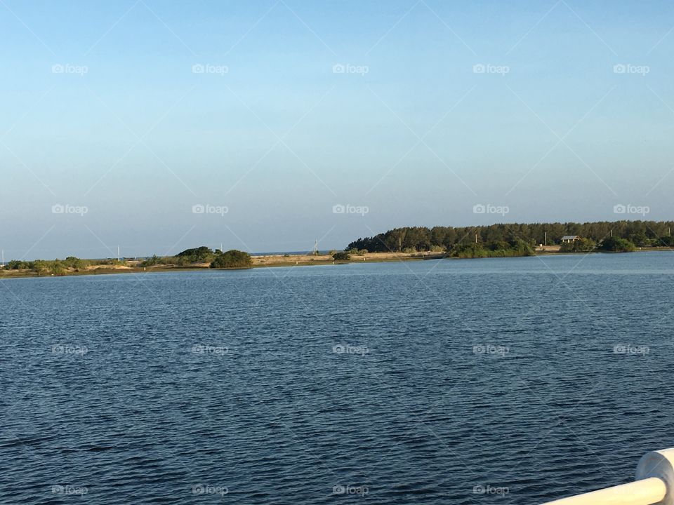 Lake below the bridge 