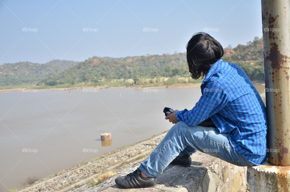 sit in front of the lake