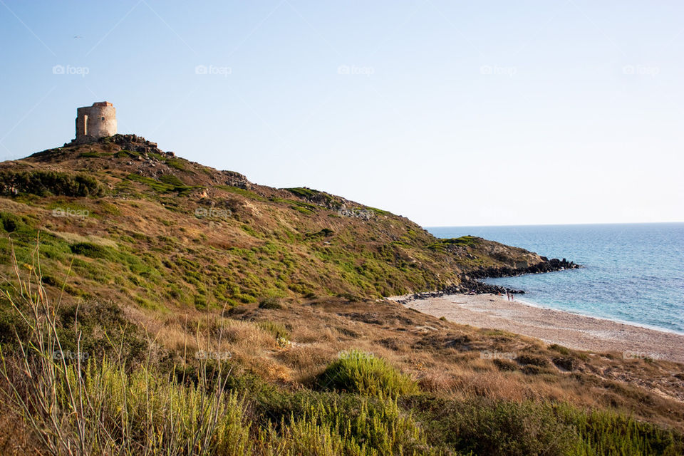 Scenic view of sardinian coast