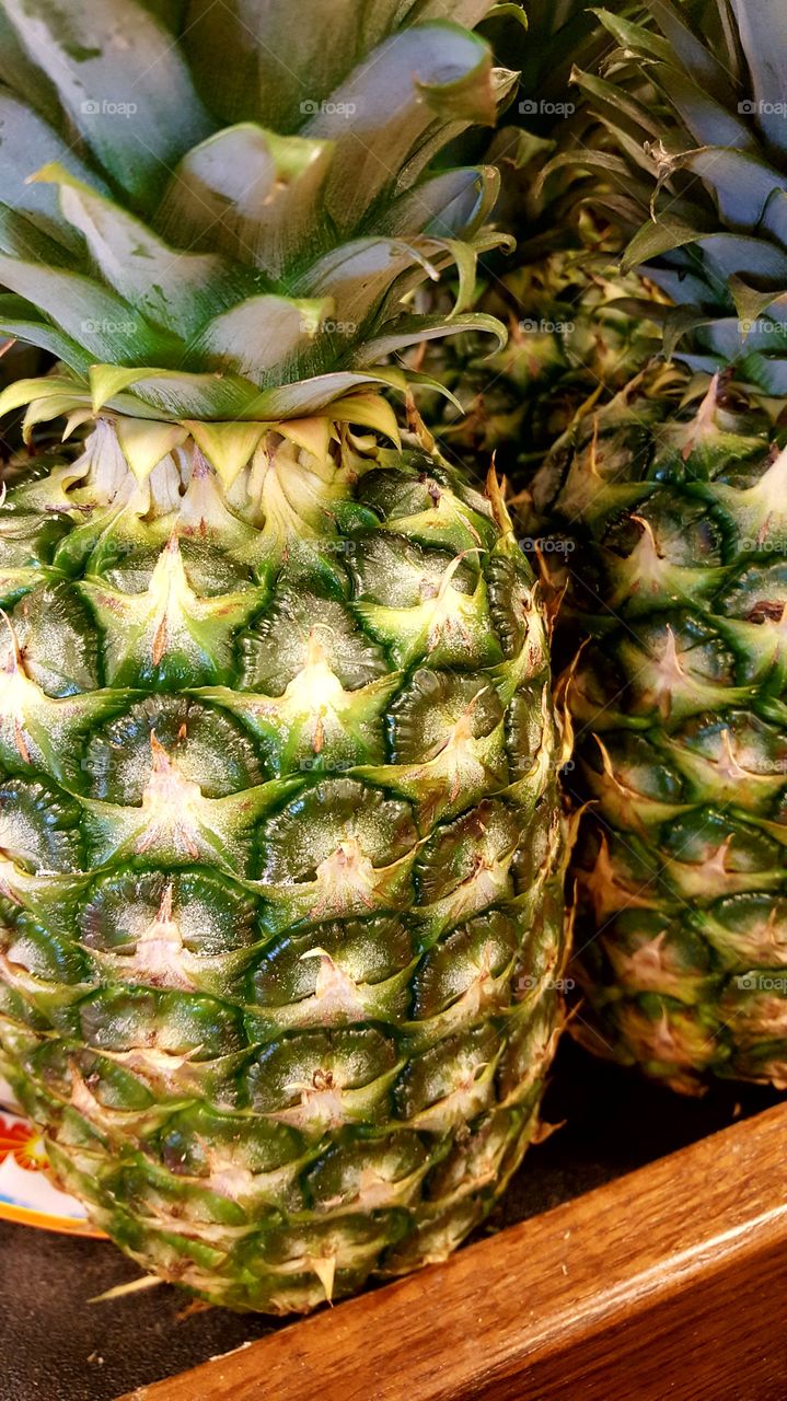 A close up of some delicious pineapple.