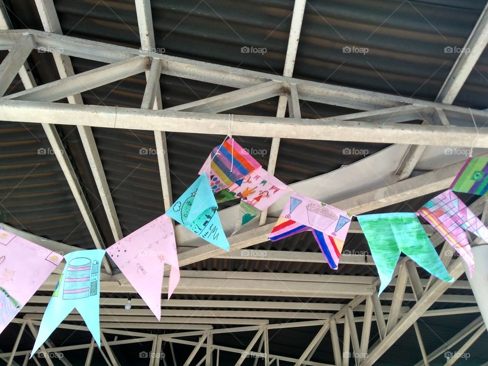 Decoração de Festa Junina em escola. Rio dos Cedros SC Brasil