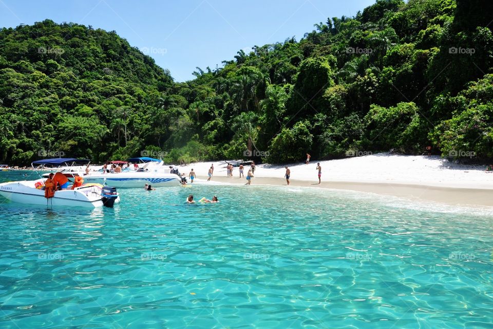 A beautiful view of a beach in Rio de Janeiro