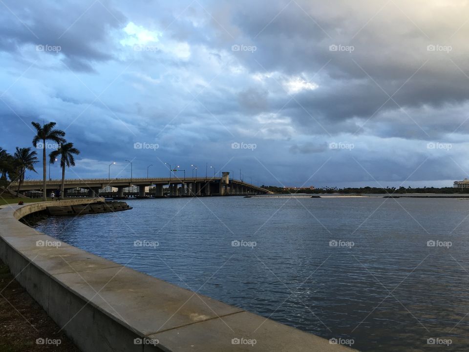 A beautiful morning over looking the Intracoastal in West Palm Beach, Florida.