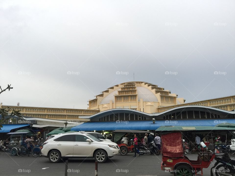Central Market or New Market or ផ្សារធំថ្មី
The Heart of Phnom Penh Cambodia 