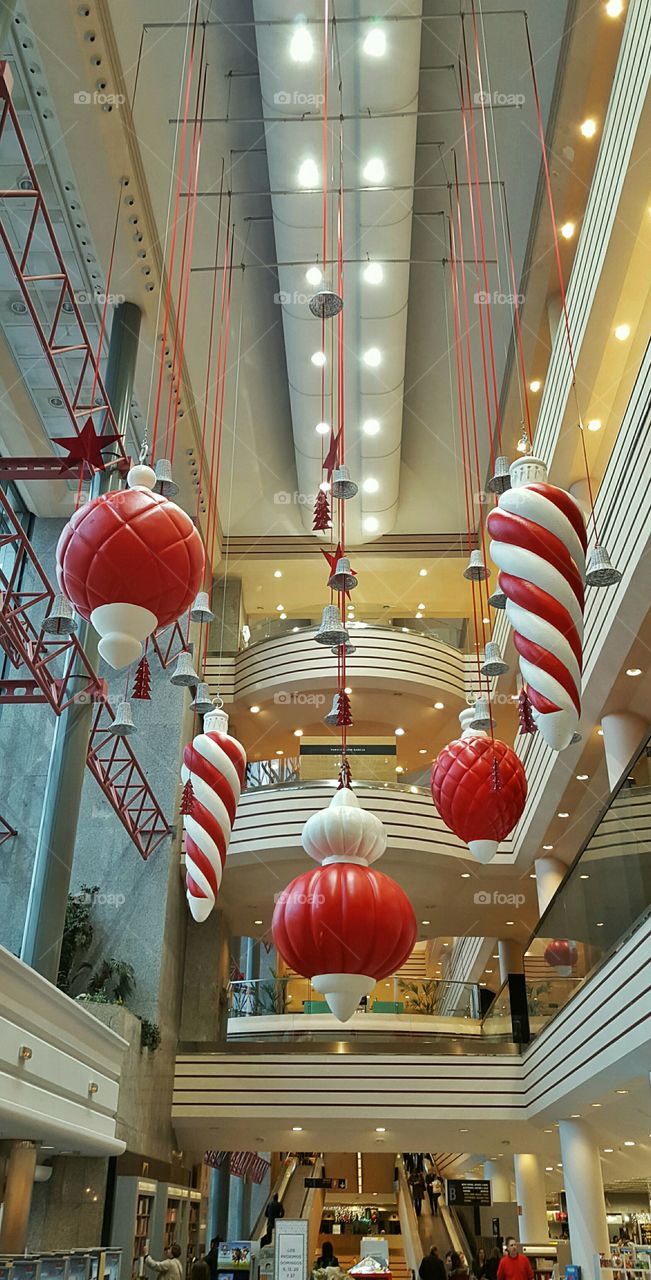 Shopping centre at Christmas