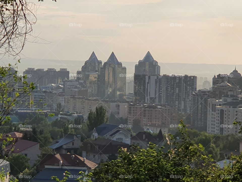 Almaty skyscrapes from Kok Tobe