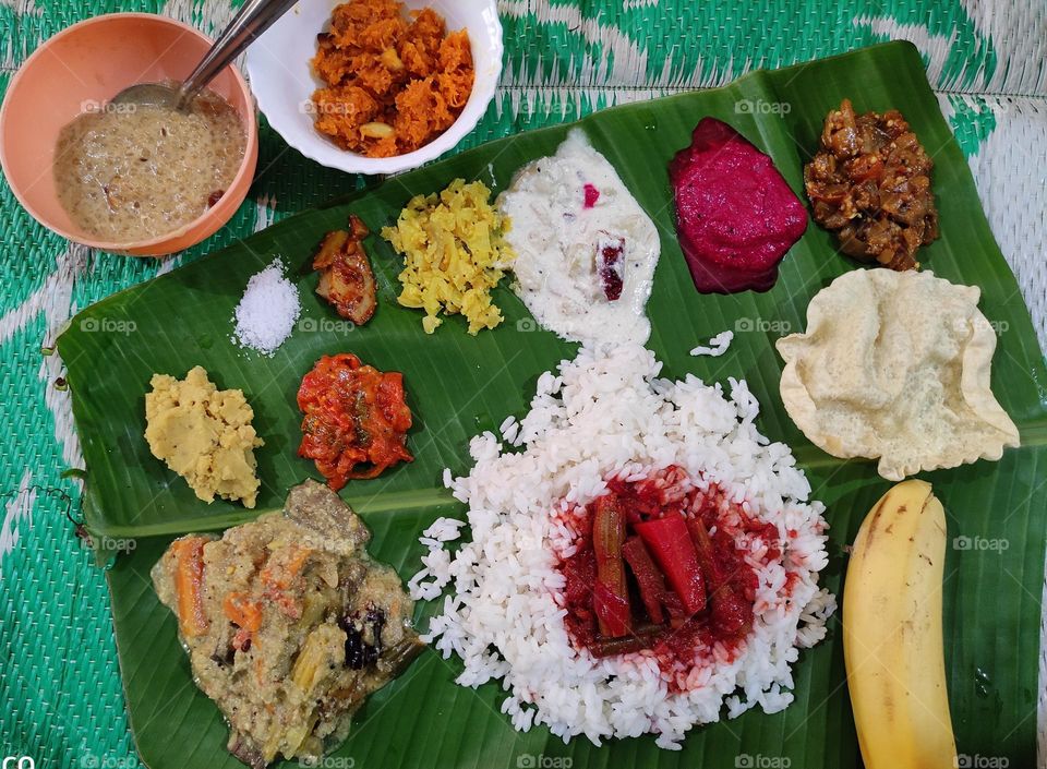Onam Sadhya (Meal) Festival Kerala India