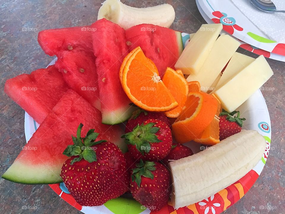 Fruits and cheese 