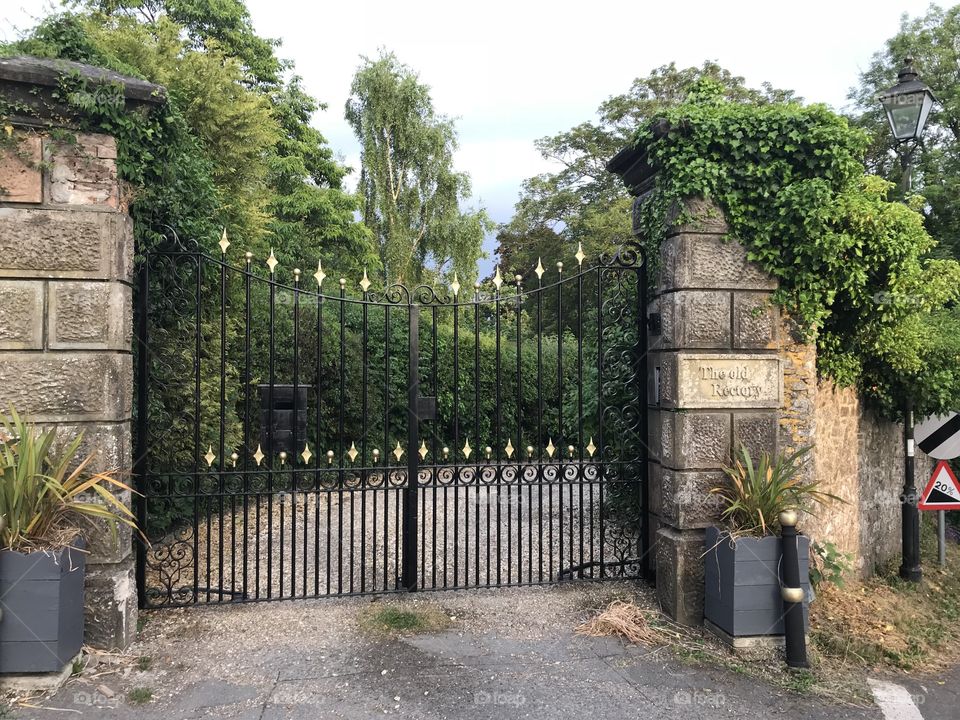 The Old Rectory entrance via some beautifully constructed gates, there is nothing like making an entrance.